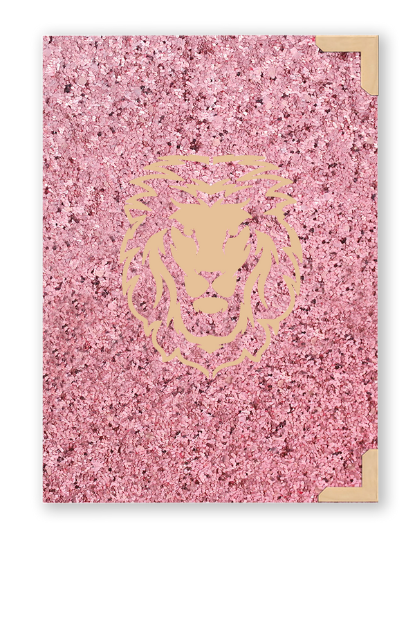 Bíblia Glitter Rosa Leão
