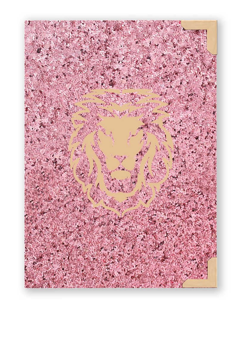 Bíblia Glitter Rosa Leão