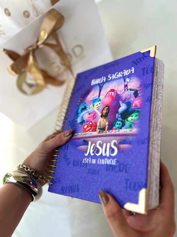 Bíblia Anote Glitter Divertidamente Jesus está no controle